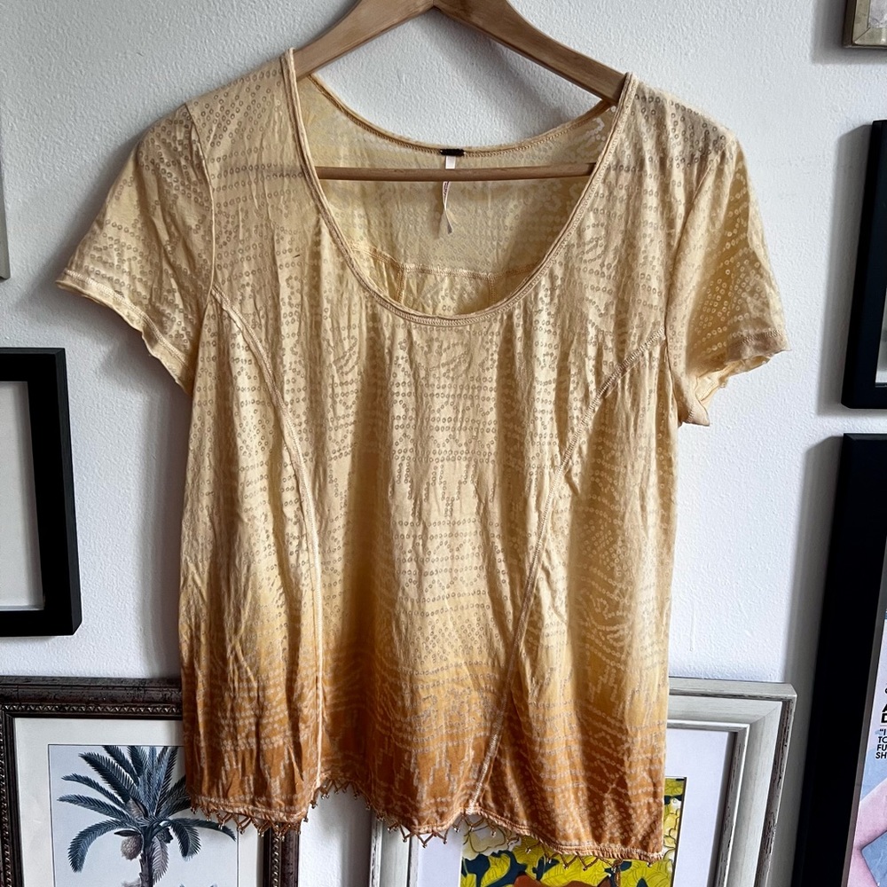 Free people sheer beaded tee